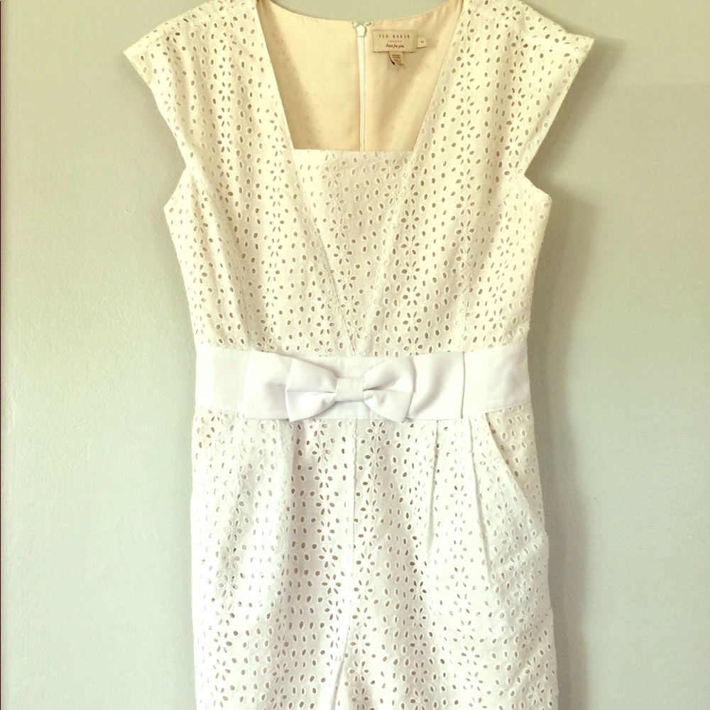 Adorable Ted Baker eyelet white romper shorts